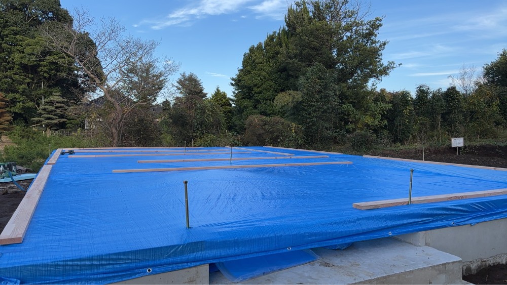 土台敷き完了♪