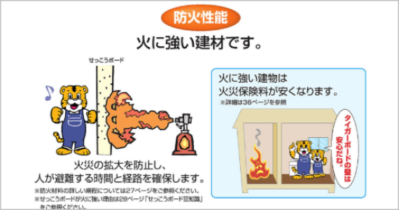 火に強い建材です